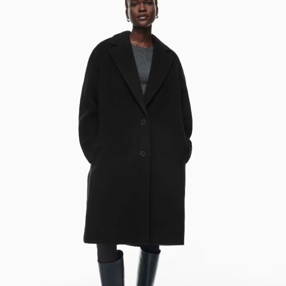 Aritzia Wilfred Oversized Swing Coat in Navy Size Small - Picture 2 of 7